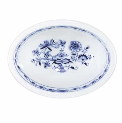 Zwiebelmuster - Ovale Auflaufform 18 cm - Original Zwiebelmuster-Porzellan, 1. Wahl