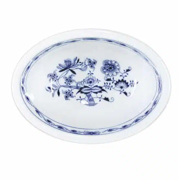 Zwiebelmuster - Ovale Auflaufform 18 cm - Original Zwiebelmuster-Porzellan, 1. Wahl