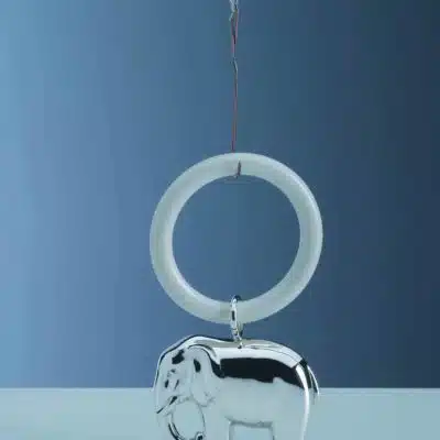 Silberne Kinderrassel Elefant
