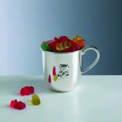 Silberbecher für Kinder - Teddybär