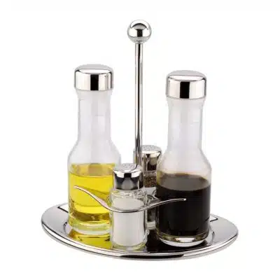 Tischset für Salz, Pfeffer, Öl und Essig