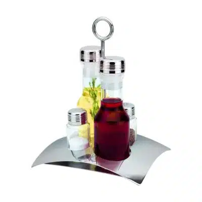 Tischset für Salz, Pfeffer, Öl und Essig