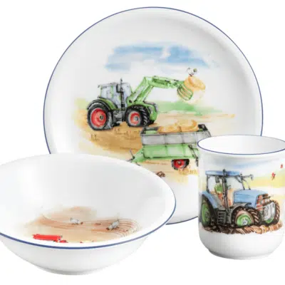 Kinderporzellan 3-teiliges Set TRAKTOR