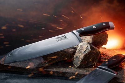 Messer Damast Santoku 20,5 cm – Bild 4