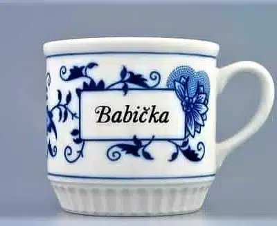 Zwiebelmuster - Tasse mit der Aufschrift Oma - Original Zwiebelmuster 1. Wahl
