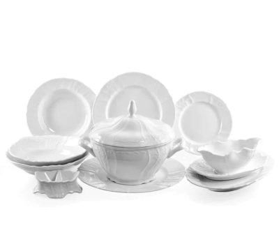 Lunchset für 6 Personen Berna weiß
