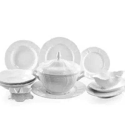 Lunchset für 6 Personen Berna weiß
