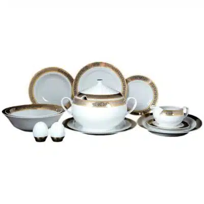 Lunchset für 6 Personen Opalnea Gold mit Platin