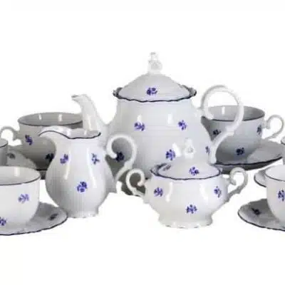 Teeservice für 6 Personen Ophelis blaue Blume