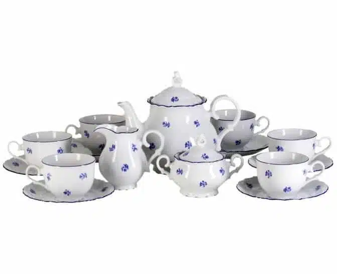 Teeservice für 6 Personen Ophelis blaue Blume – Bild 3