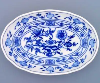 Zwiebelmuster - Salatschüssel oval 20 cm - Original Zwiebelmuster 1. Wahl