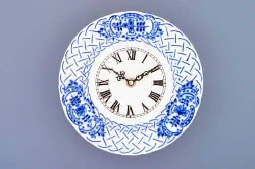 Zwiebelmuster - Prägeuhr 18 cm - Original Zwiebelmuster 1. Wahl