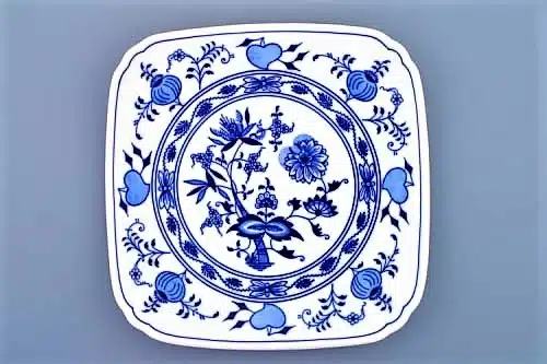 Zwiebelmuster - Quadratischer Teller 29 cm - Original Zwiebelmuster, 1. Wahl