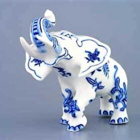 Cibulák – Slon reklamný – veľký 18 cm – originál cibuľový porcelán 1. akosť