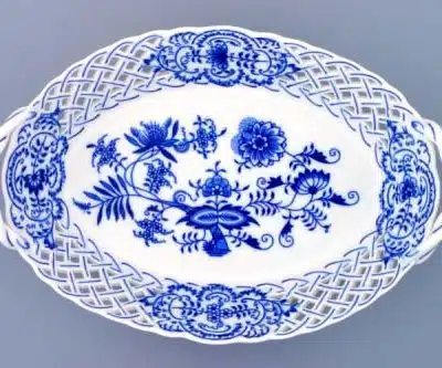 Zwiebelmuster - Durchbrochener Korb 28 cm - Original Zwiebelmuster, 1. Wahl