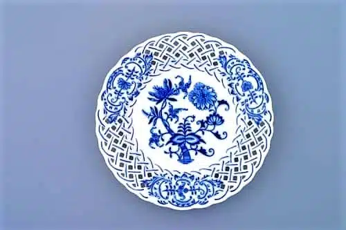 Zwiebelmuster - Durchbrochener Teller 15 cm - Original Zwiebelmuster, 1. Wahl