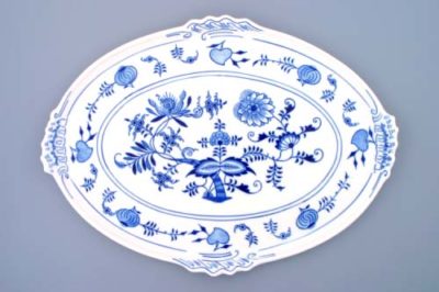 Zwiebelmuster - Tablett oval 42 x 31 cm - Original Zwiebelmuster 1. Wahl