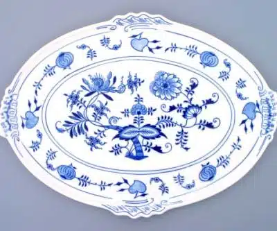 Zwiebelmuster - Tablett oval 42 x 31 cm - Original Zwiebelmuster 1. Wahl