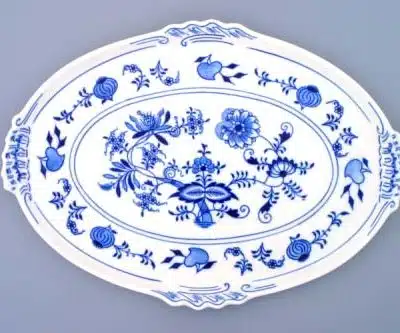 Zwiebelmuster - Ovales Tablett 39 x 27 cm - Original Zwiebelmuster, 1. Wahl