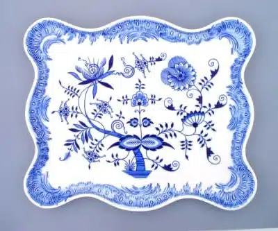 Zwiebelmuster - Dekotablett 45,5 x 37 cm - Original Zwiebelmuster, 1. Wahl