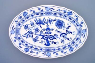 Zwiebelmuster - Schale oval 43 cm - Original Zwiebelmuster 1. Wahl