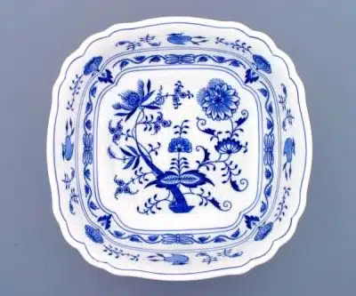 Zwiebelmuster - Salatschüssel 4-eckig 26 cm - Original Zwiebelmuster-Porzellan 1. Wahl