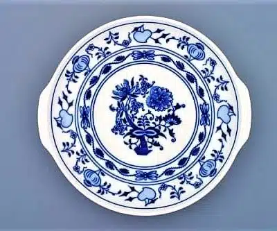 Zwiebelmuster - Teller mit Ohren 24,6 cm - Original Zwiebelmuster, 1. Wahl