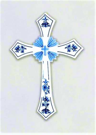 Zwiebelmuster - Heiliges Kreuz 30,6 x 21,3 cm - Original Zwiebelmuster, 1. Wahl