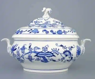 Zwiebelmuster - Ovale Suppenschüssel 3 l - Original Zwiebelmuster Porzellan, 1. Wahl