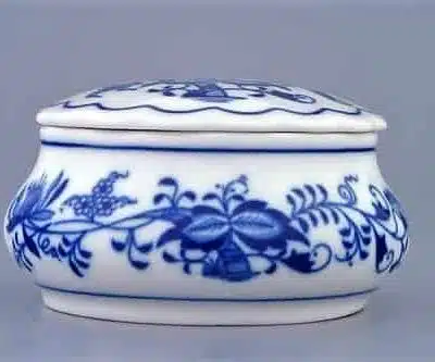 Zwiebelmuster - Runde Dose - Schmuckschatulle 9 cm - Original Zwiebelmuster 1. Wahl