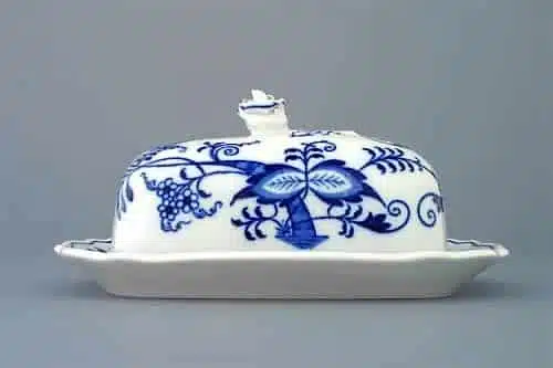 Zwiebelmuster - Butterdose 17 x 13 cm - Original Zwiebelmuster 1. Wahl
