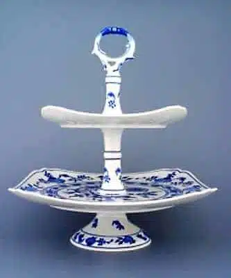 Zwiebelmuster - Regal aus quadratischen Platten 21+29 cm - Original Zwiebelmuster Porzellan 1. Wahl
