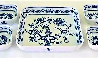 Zwiebelmuster - Set aus quadratischen Schalen - Original Zwiebelmuster 1. Wahl