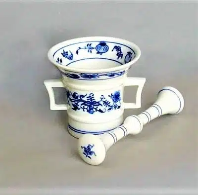 Zwiebelmuster - Mörser mit Stößel 10,8 cm - Original Zwiebelmuster, 1. Wahl
