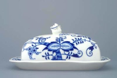 Zwiebelmuster - Butterdose 19 x 15 cm - Original Zwiebelmuster 1. Wahl