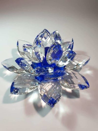 Kristalllotusblume blau 11 cm – Bild 5