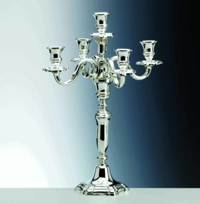 Silberner Kerzenständer 5-armig 43 cm