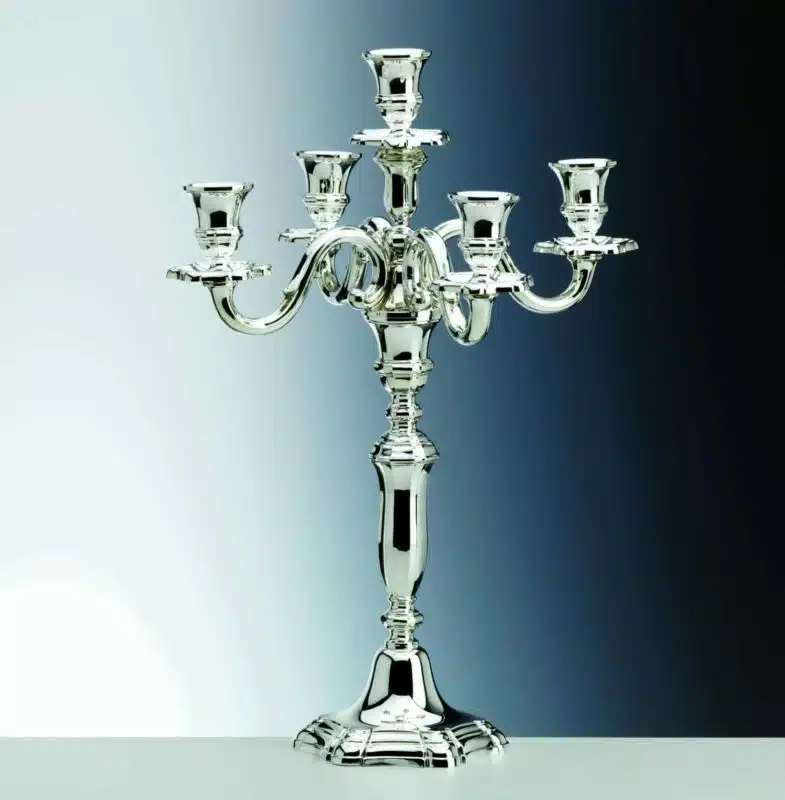 Silberner Kerzenständer 5-armig 43 cm