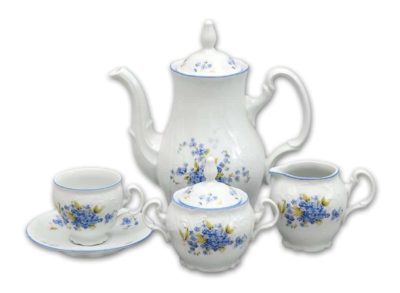 Kaffeeset für 6 Personen Berna Vergissmeinnicht