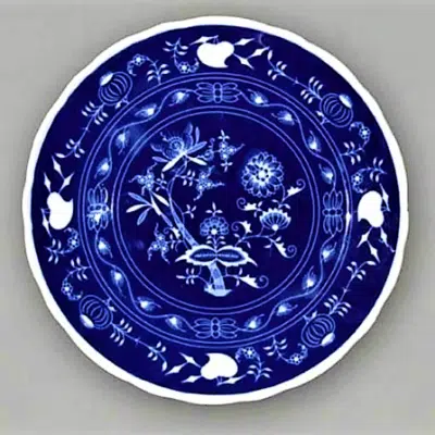 Zwiebelmuster - Teller 30 cm - Original Zwiebelmuster 1. Wahl