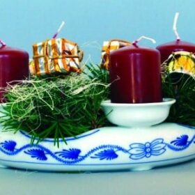 Zwiebel - Adventsleuchter 21,5 cm - Original Zwiebelporzellan, 1. Wahl