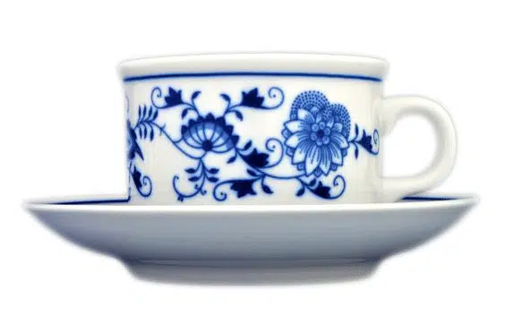 Zwiebelmuster - Tasse 0,23 l + Untertasse 15,2 cm - Original Zwiebelmuster, erste Qualität