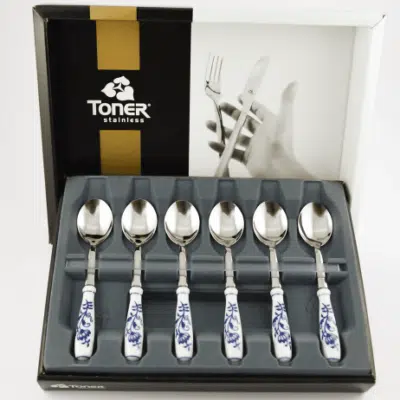 Zwiebelmuster - Dessertlöffel - Set à 6 Stück