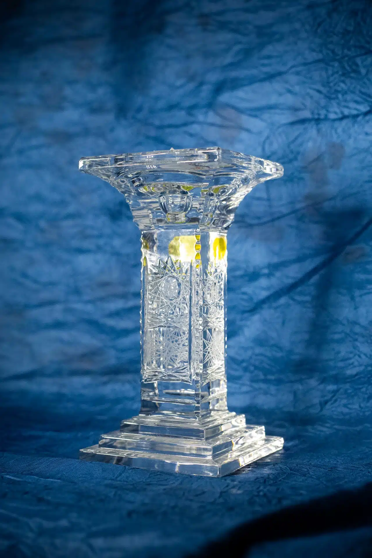 Kerzenhalter aus geschliffenem Kristall, 18 cm – Bild 4