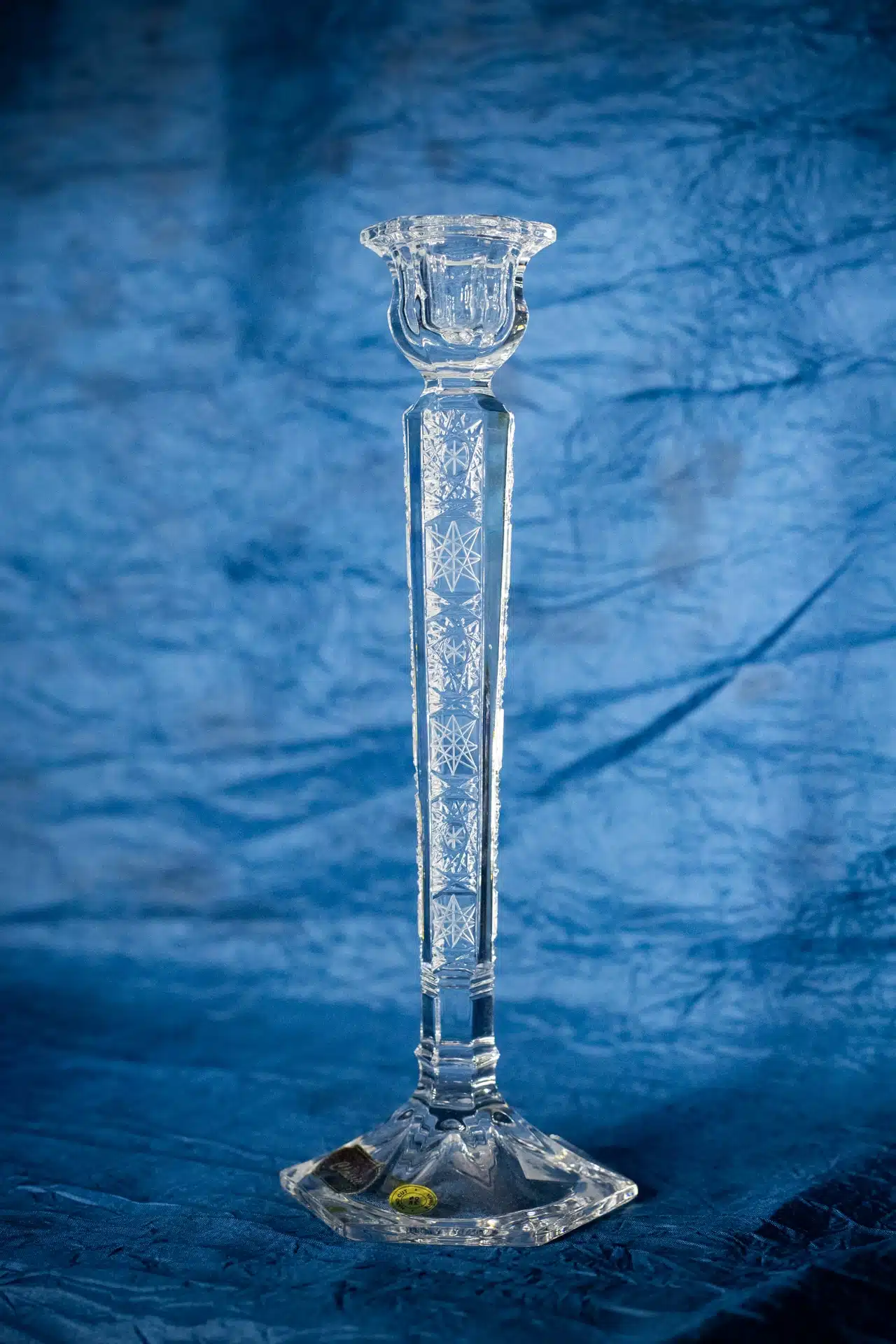 Kerzenhalter aus geschliffenem Kristall, 15 cm