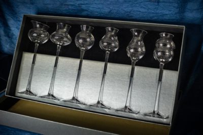 Mundgeblasene Probiergläser 65 ml, 6er-Set