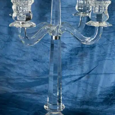 Kerzenhalter aus geschliffenem Kristall, 45 cm