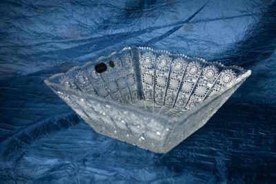 Geschliffene Kristallschale 22 cm – Bild 5