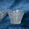 Geschliffenes Kristallglas 15 cm mit Deckel