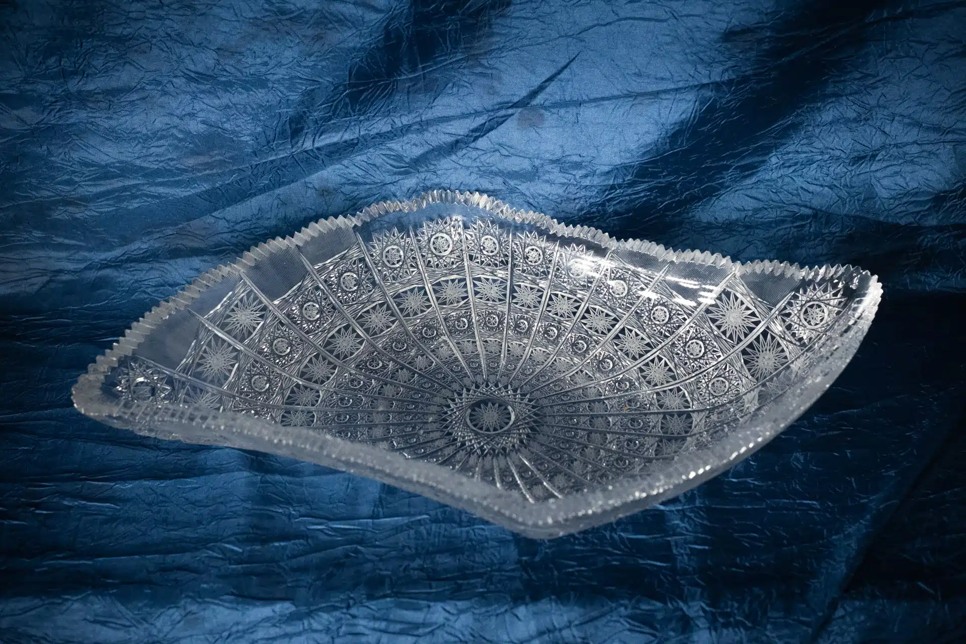 Geschliffene Kristallschale 45 cm – Bild 5